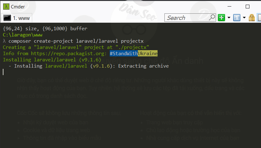 Khởi tạo Project LARAVEL trên XAMPP và LARAGON